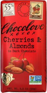 Chocolove Cherries & Almonds in Dark Chocolate Bar 55% Cocoa