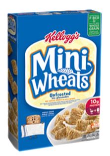 Kellogg's Mini-Wheats Unfrosted Cereal, Vegan Fortified Foods to Complement Your Nutrition