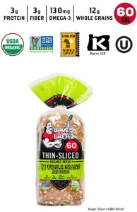 Dave’s Killer Bread Organic 21 Whole Grains and Seeds (Thin-Sliced & Vegan)